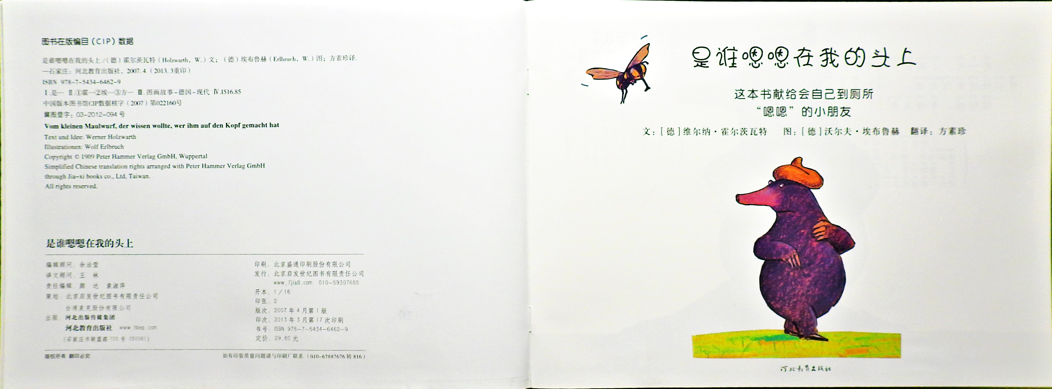 是谁嗯嗯在我的头上 (02),绘本,绘本故事,绘本阅读,故事书,童书,图画书,课外阅读
